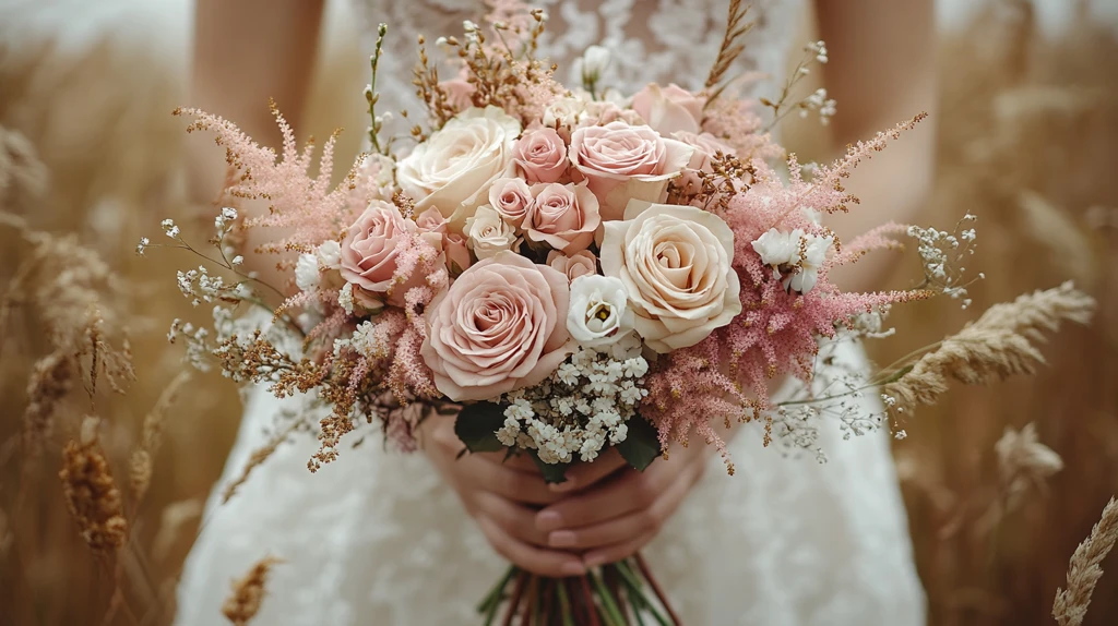 手持玫瑰花的黑底设计