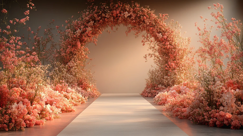 婚礼舞台花卉拱门