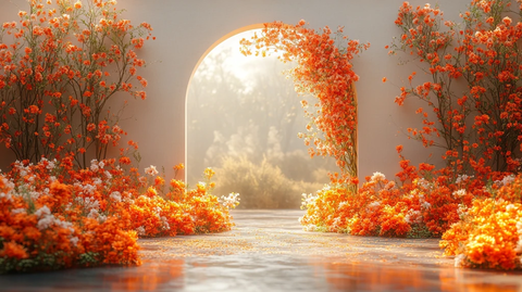 婚礼舞台花卉拱门