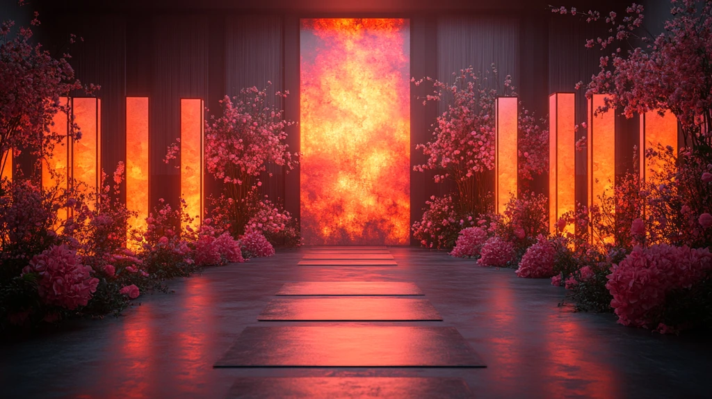 书法风格室内灯光