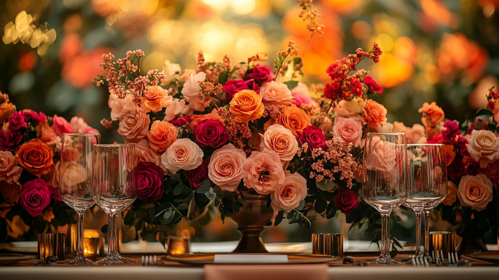 宴会厅桌花装饰