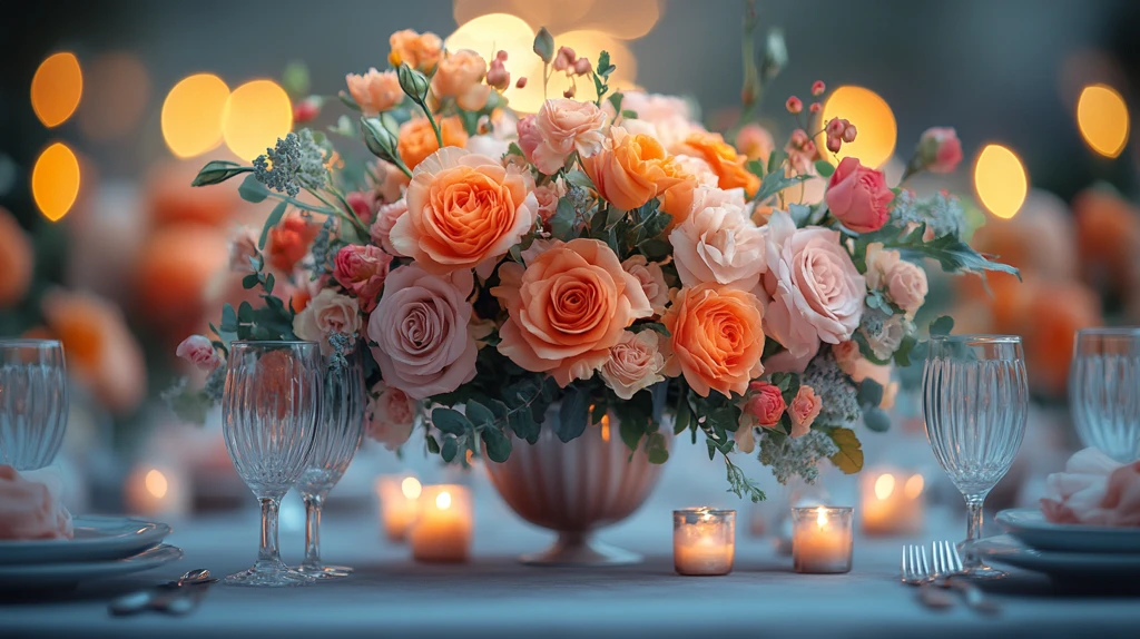 宴会厅桌花装饰