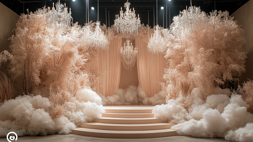 婚礼舞台吊灯中心装饰