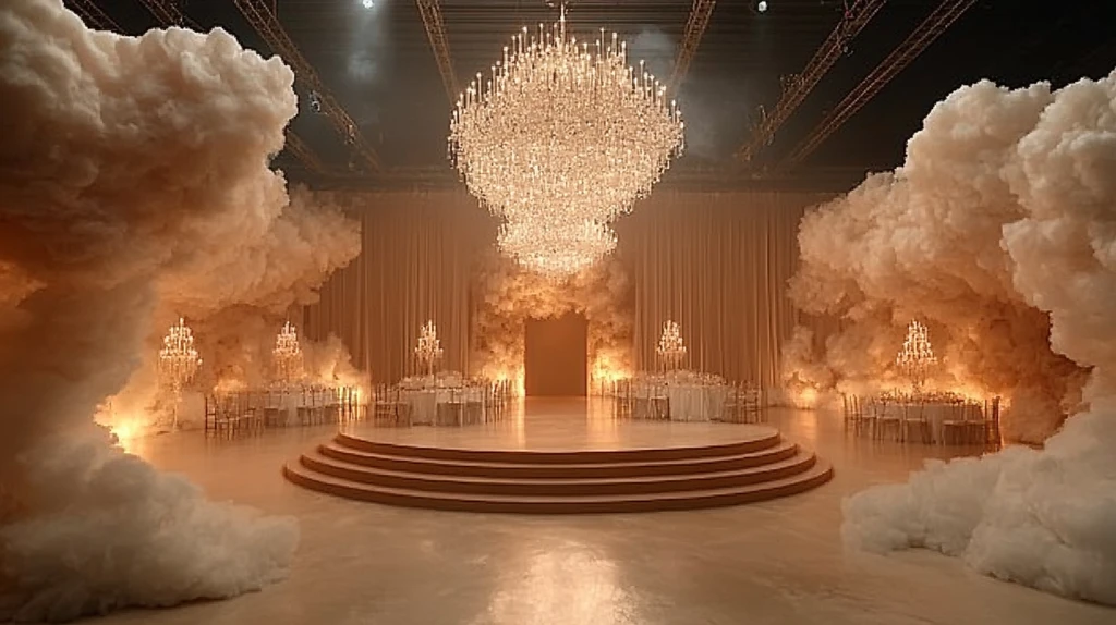 婚礼舞台吊灯中心装饰