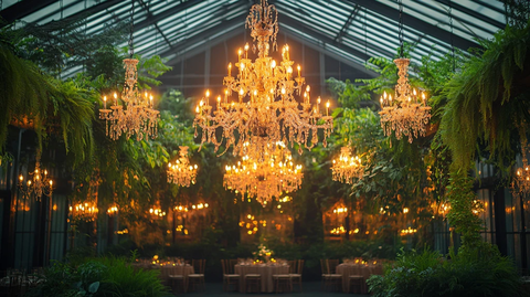 婚礼帐篷植物吊灯