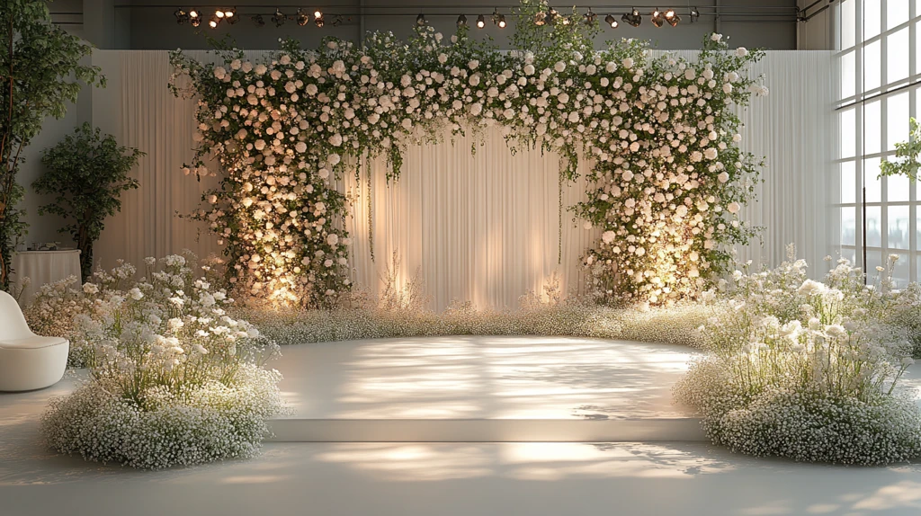 白色婚礼舞台布置