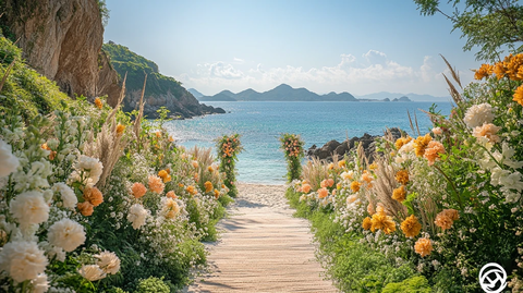 海滩婚礼仪式区