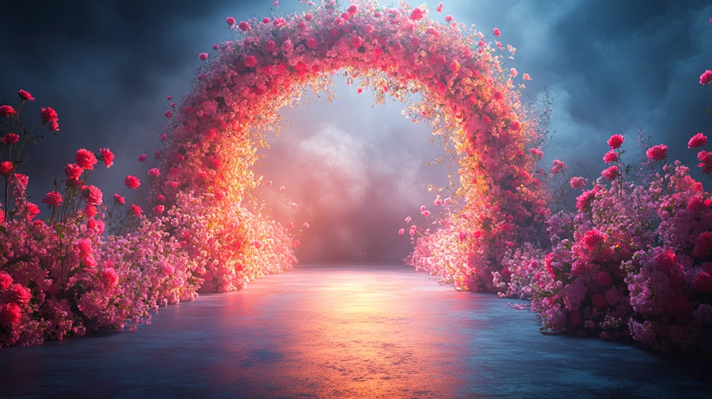 婚礼花拱舞台装饰设计