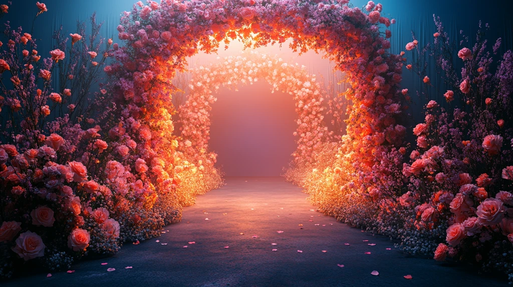 婚礼花拱舞台装饰设计