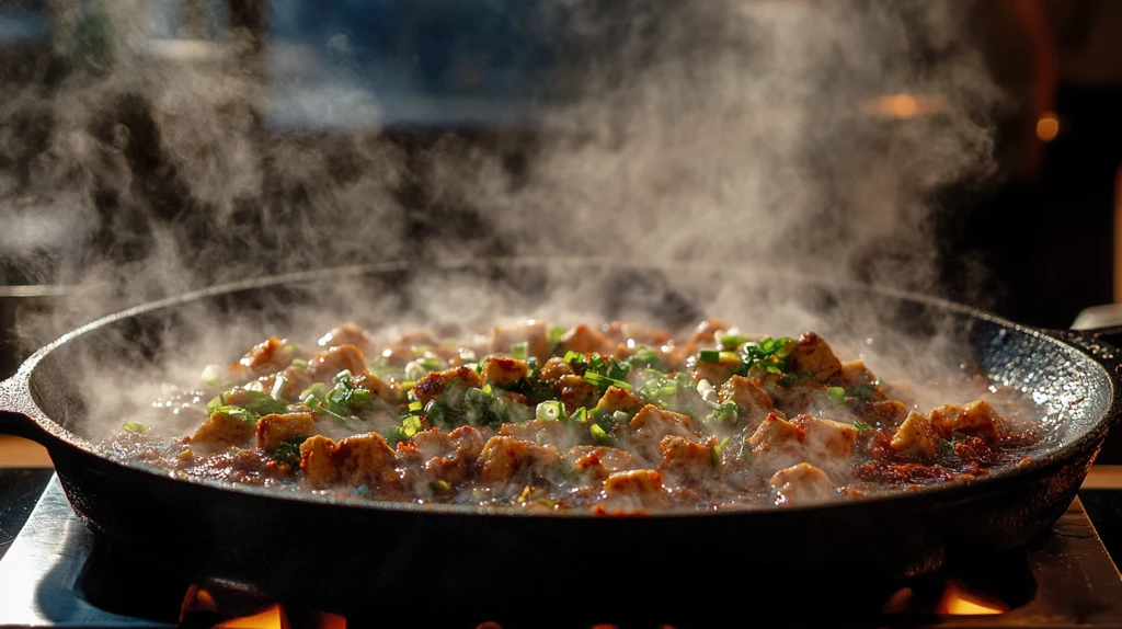 热气腾腾的菜肴