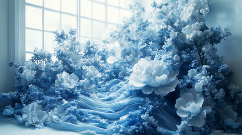 窗户与浪漫海景