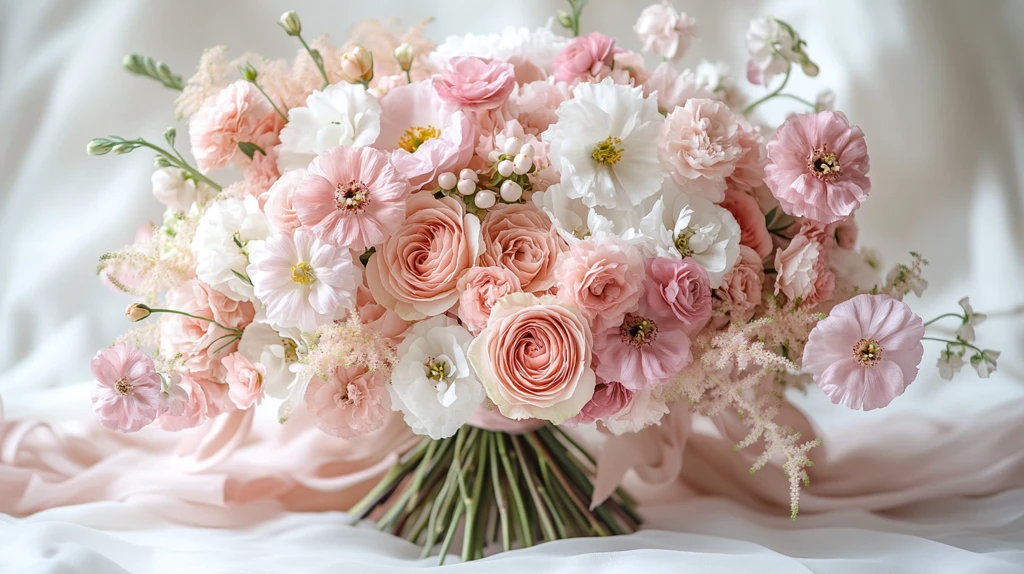 婚礼花束与丝带