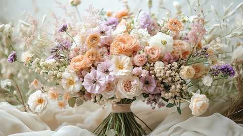 婚礼花束与丝带