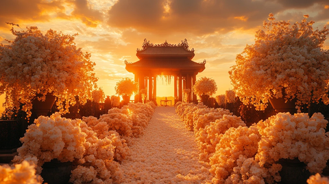 黄昏白色花仪式