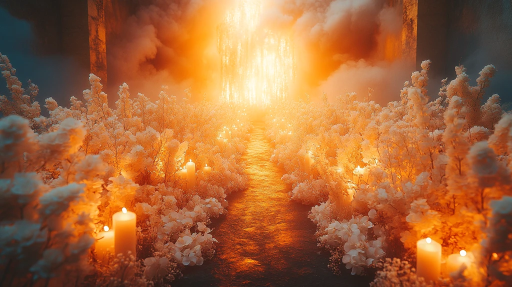 黄昏白色花仪式