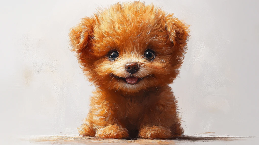 玩具贵宾犬插画