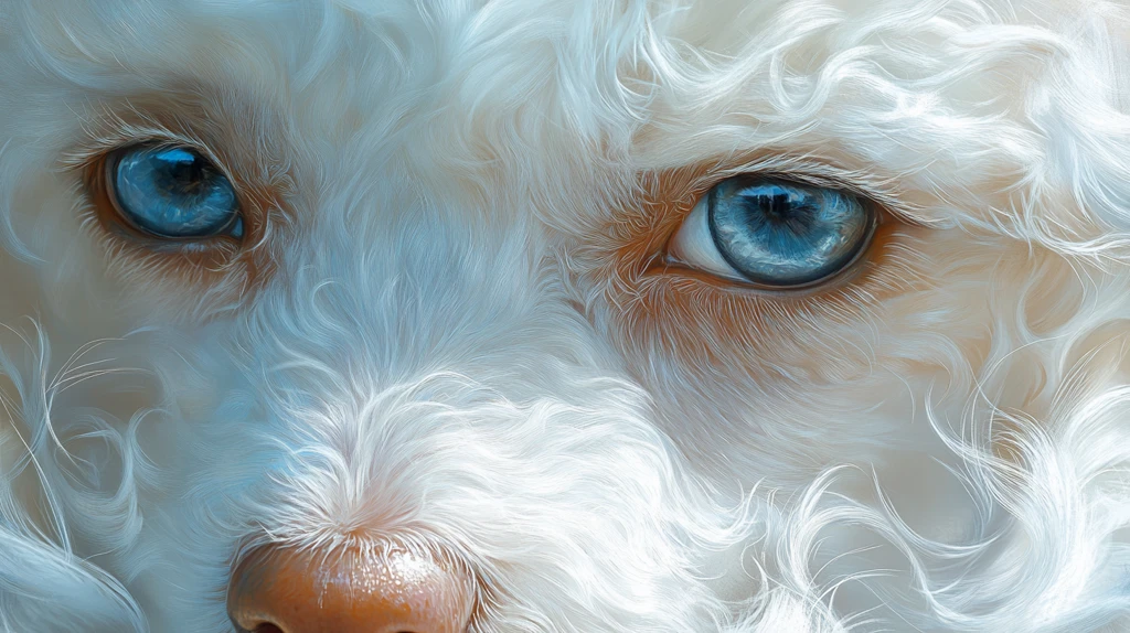 白色贵宾犬插画