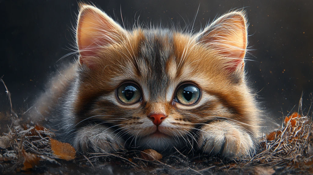 超写实猫咪插画