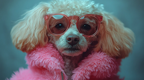 白底贵宾犬证件照