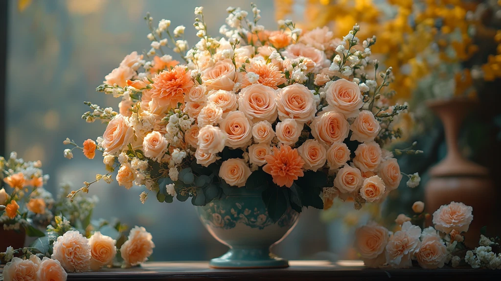 粉色婚礼花艺布置