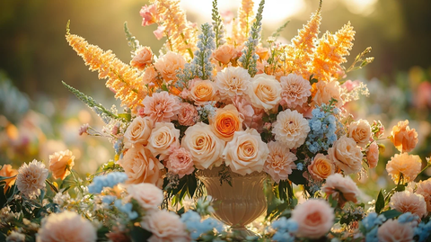 粉色婚礼花艺布置