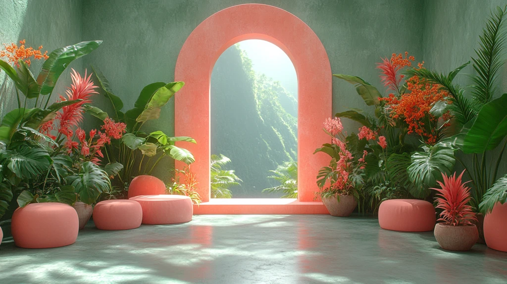 婚礼装饰与热带景观