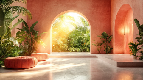 婚礼装饰与热带景观