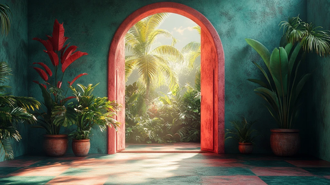 婚礼装饰与热带景观