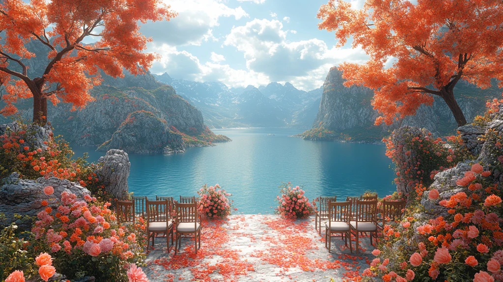 婚礼仪式与湖泊