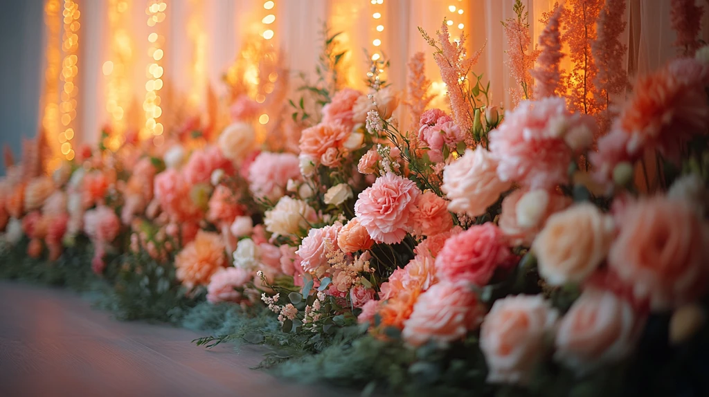 婚礼接待区照片展台和照相亭