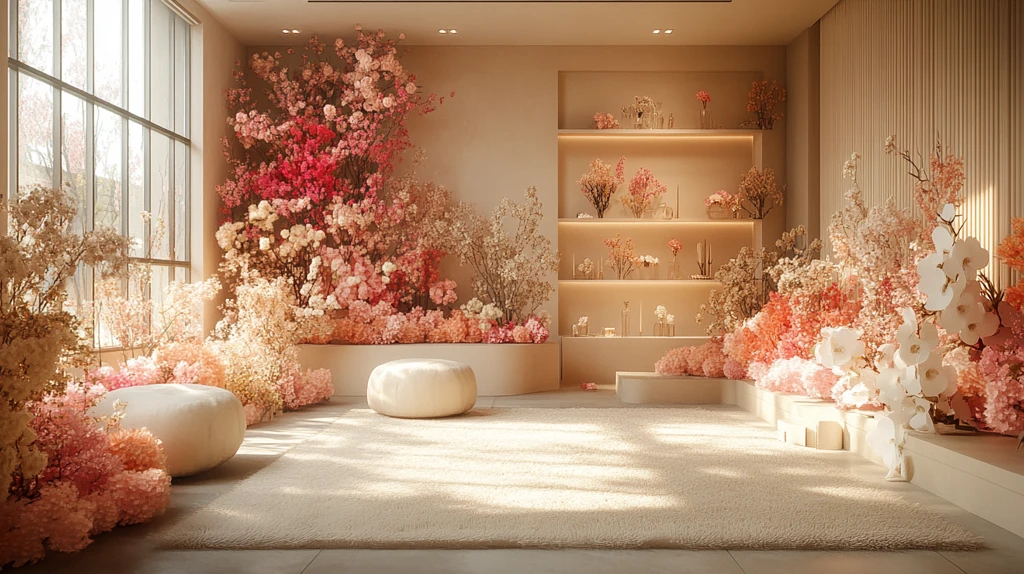 婚礼接待区照片展台和照相亭