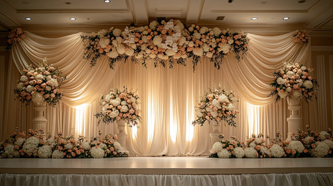 婚礼宴会舞台花艺