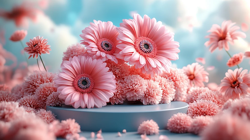 花坛中的圆形平台