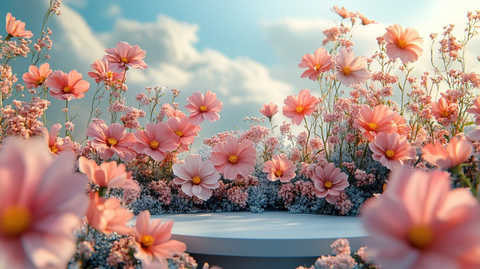 花坛中的圆形平台