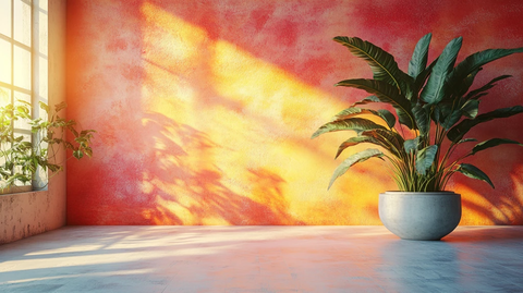 彩色背景前的讲台