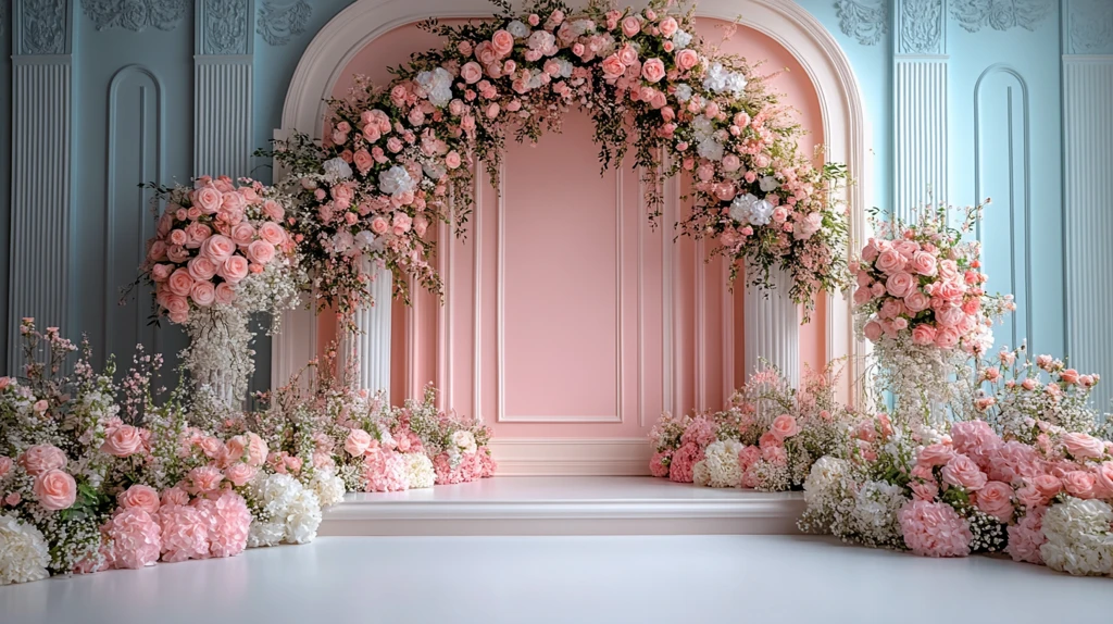 婚礼舞台花艺装饰