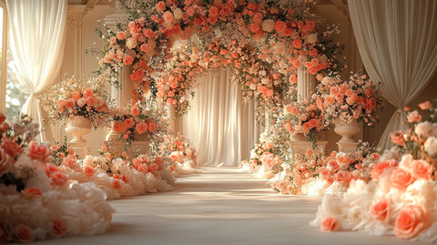 婚礼舞台花艺装饰