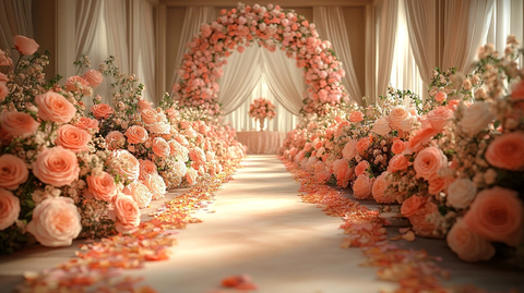 婚礼舞台花艺装饰