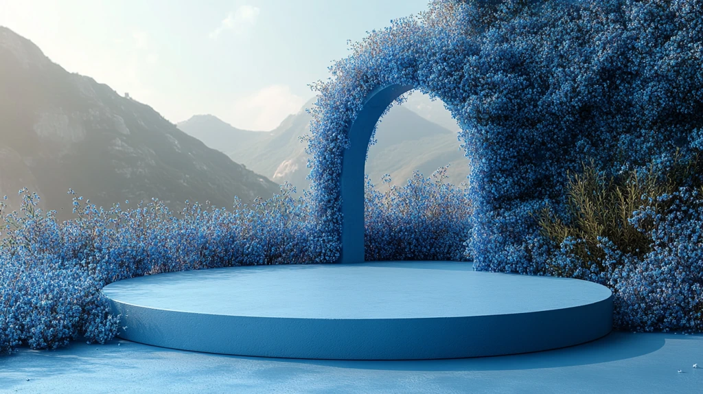 自然美景春蓝花背景