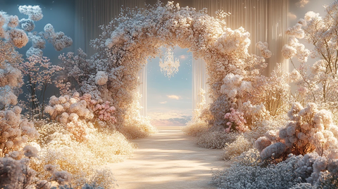 灰色花朵银吊灯