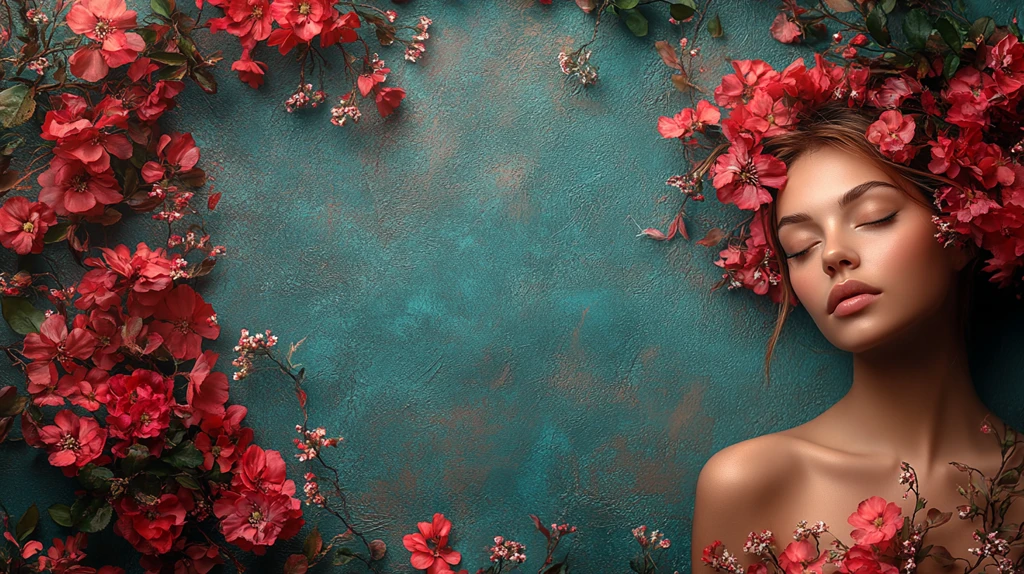 空相框边缘花朵