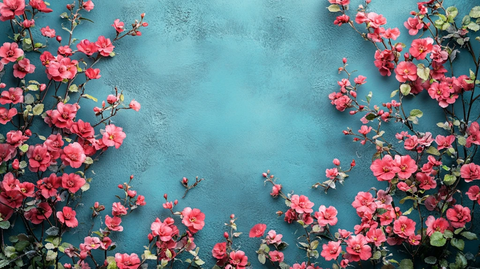 空相框边缘花朵