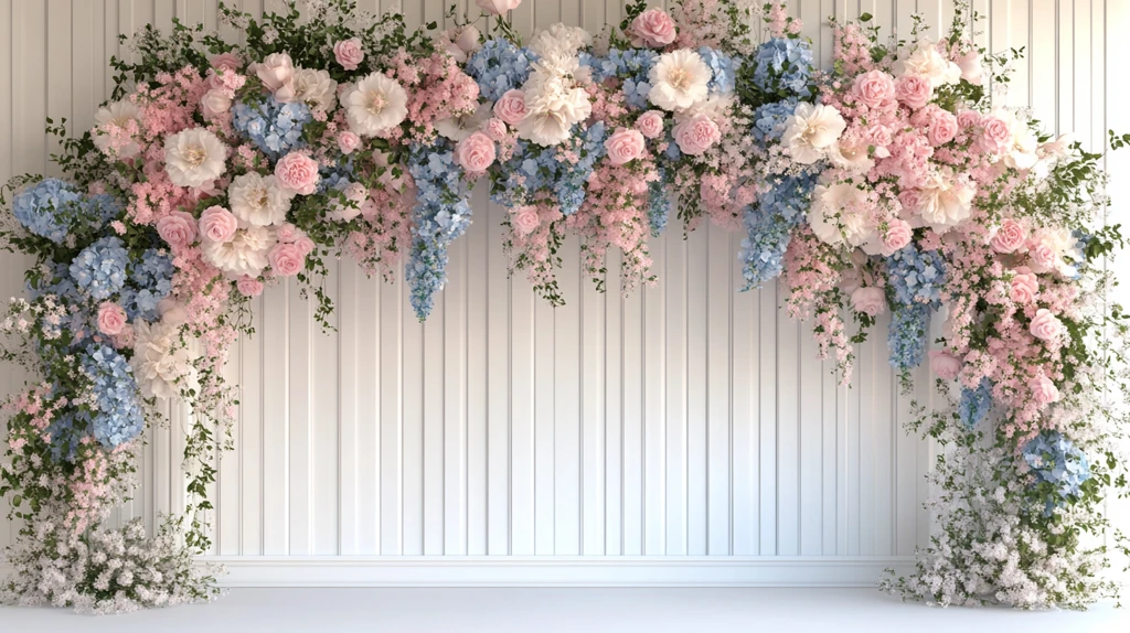 白色木框舞台装饰