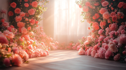 浪漫复古花卉窗帘