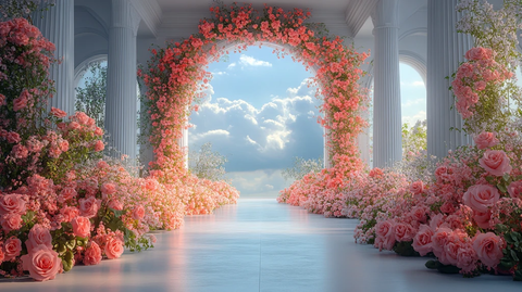 花拱门与云景