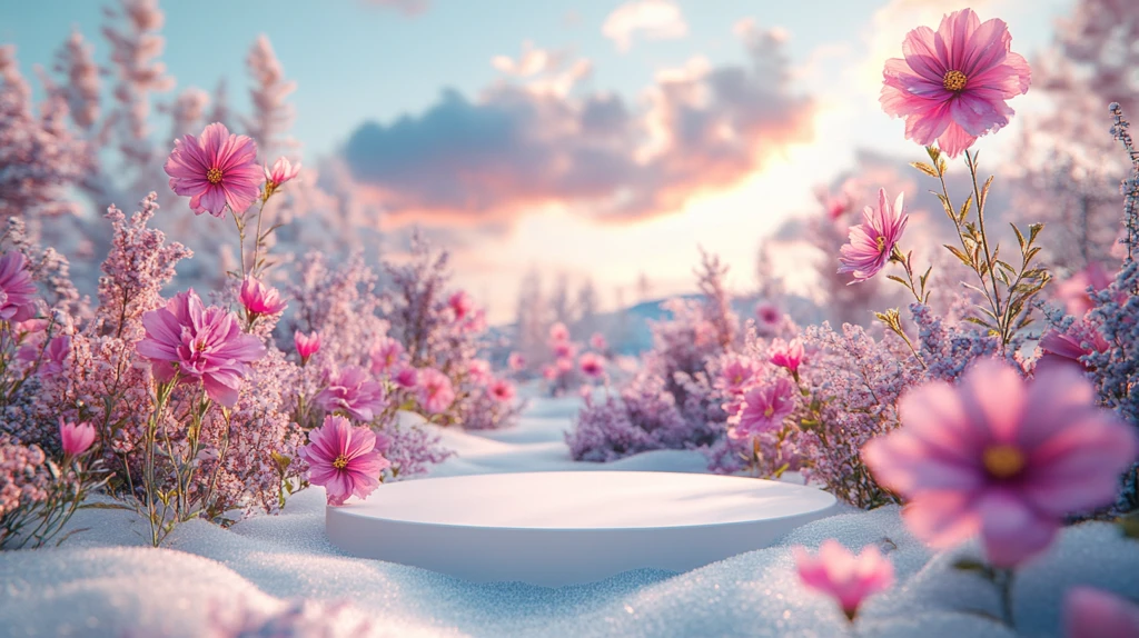 冬季花坛展示台