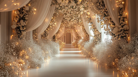 白色花饰优雅空间