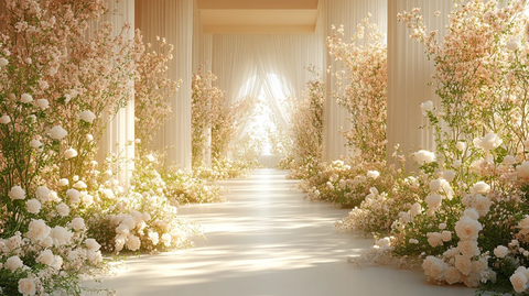 白色花饰优雅空间