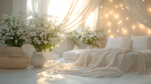 白色花饰优雅空间