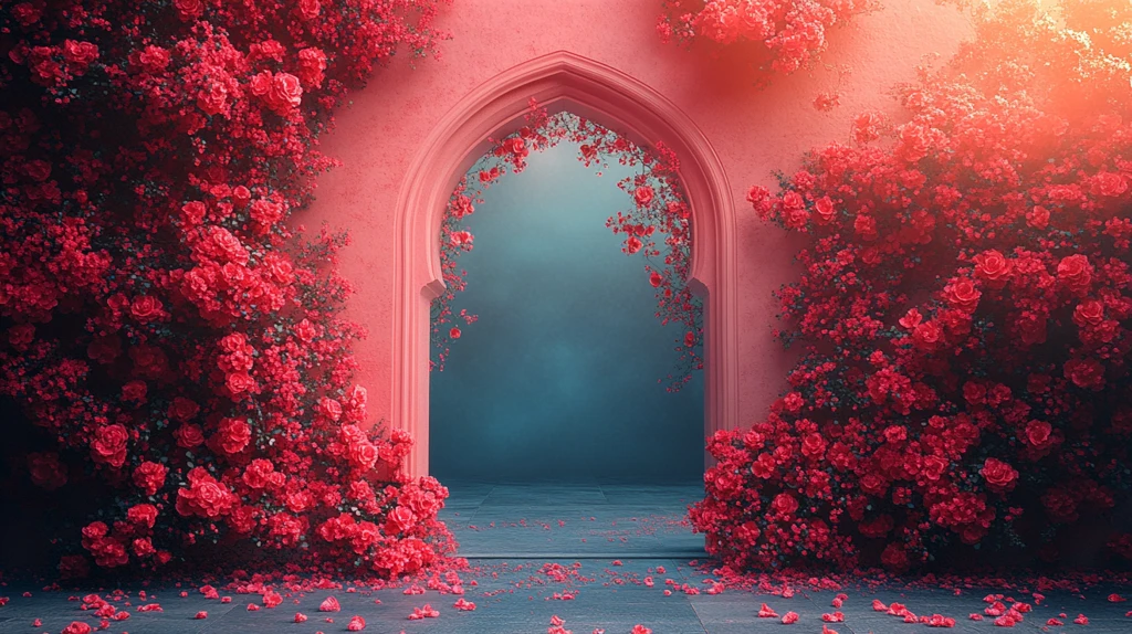 玫瑰色调蓝小时花边古典